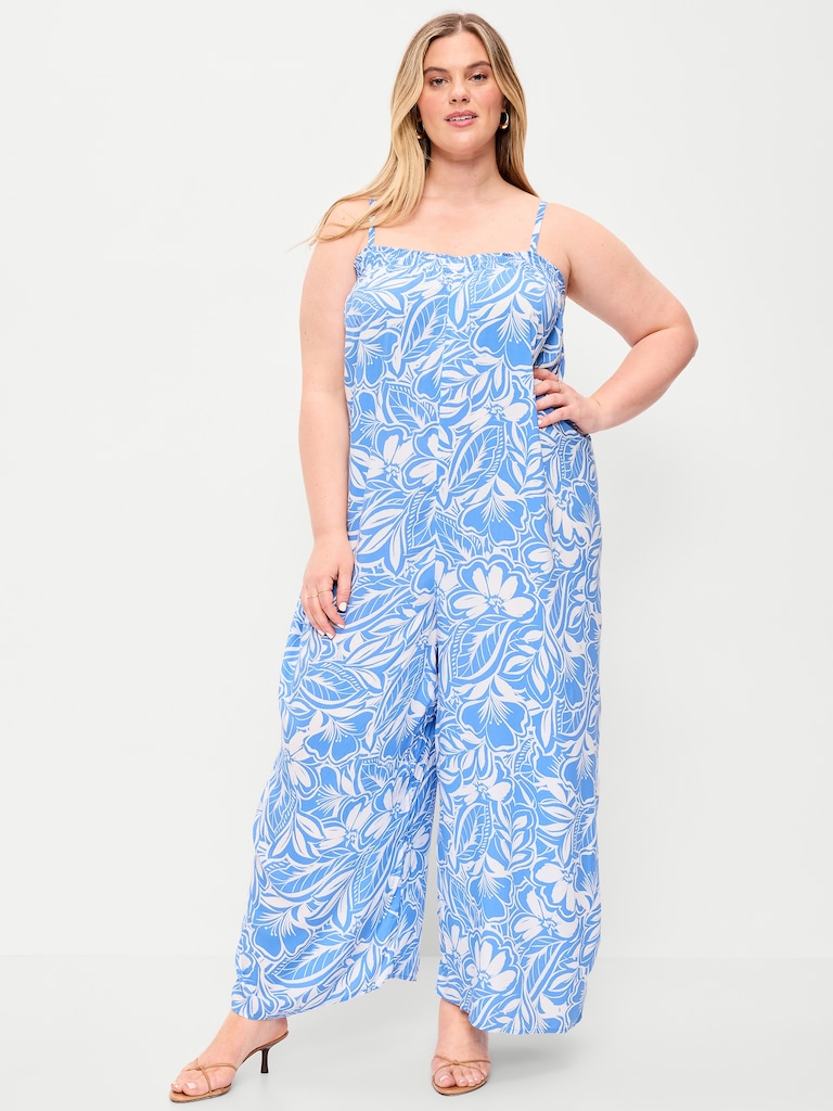 Airy Smocked Jumpsuit