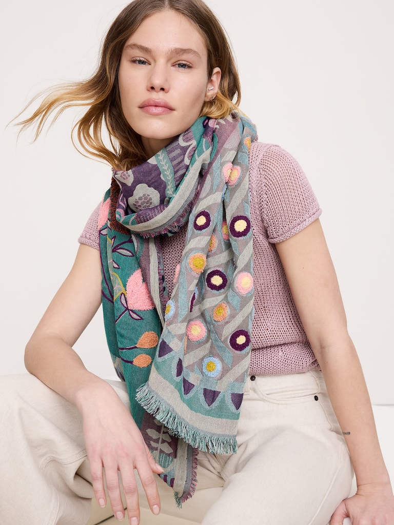 Long Embroidered Scarf by Vismaya