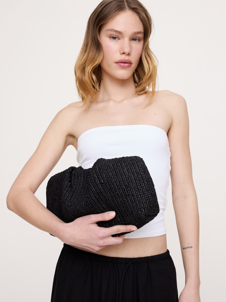 Raffia Clutch