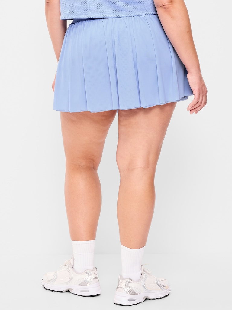 High-Waisted Mesh Skort