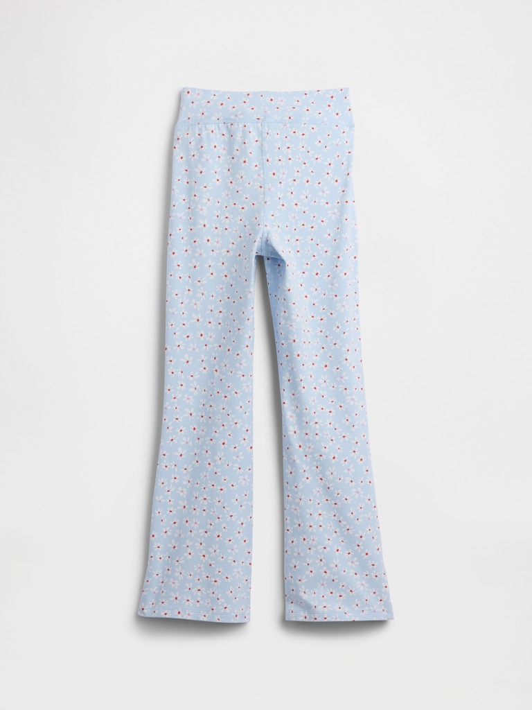 Kids Print Stretch Jersey Flare Leggings