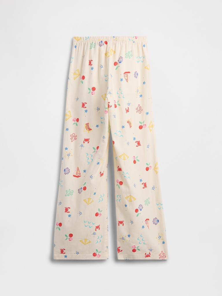 Kids Linen-Blend Wide-Leg Pants