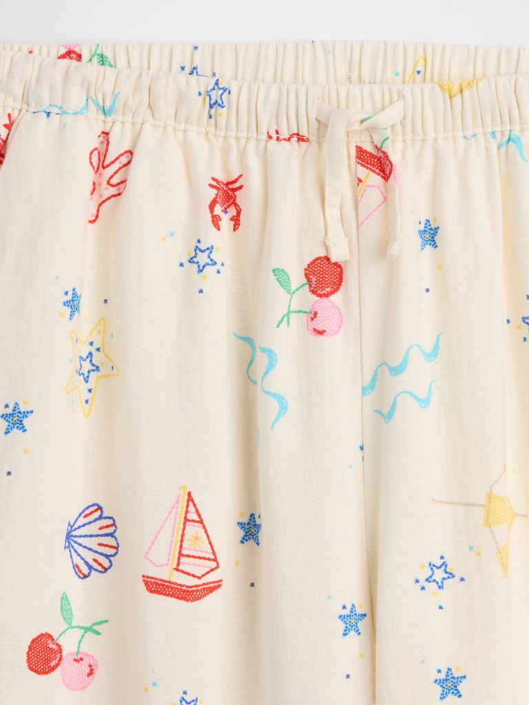 Kids Linen-Blend Wide-Leg Pants