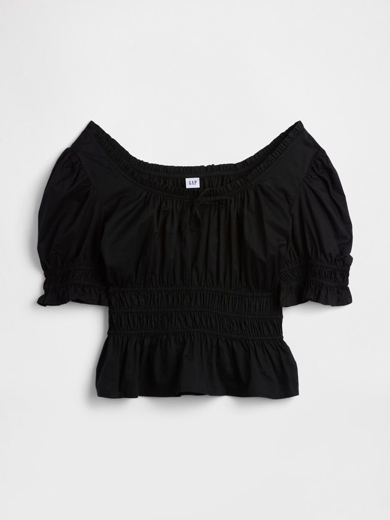 Smocked Puff Sleeve Top