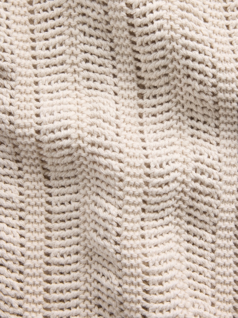 Herringbone Crochet Sweater Shirt