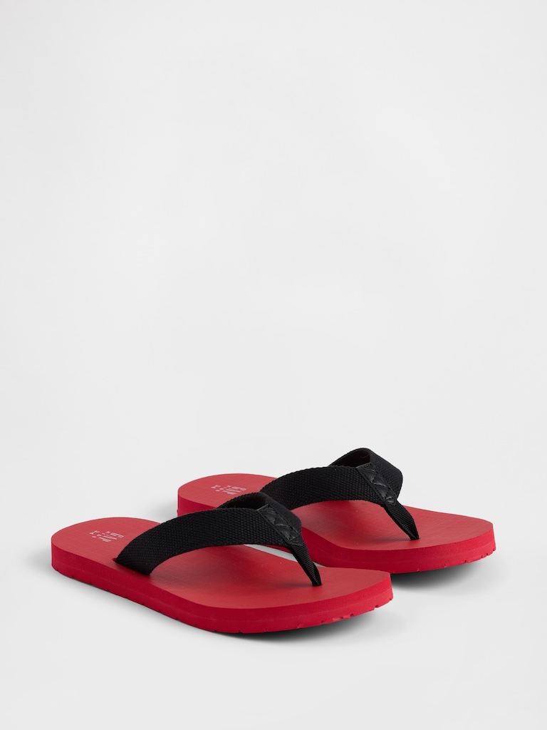 Kids Canvas Flip Flops