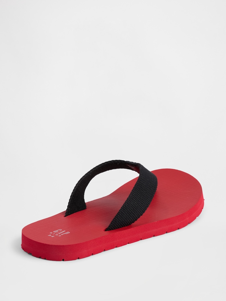 Kids Canvas Flip Flops