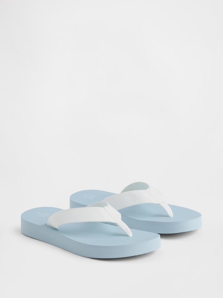 Kids Canvas Flip Flops