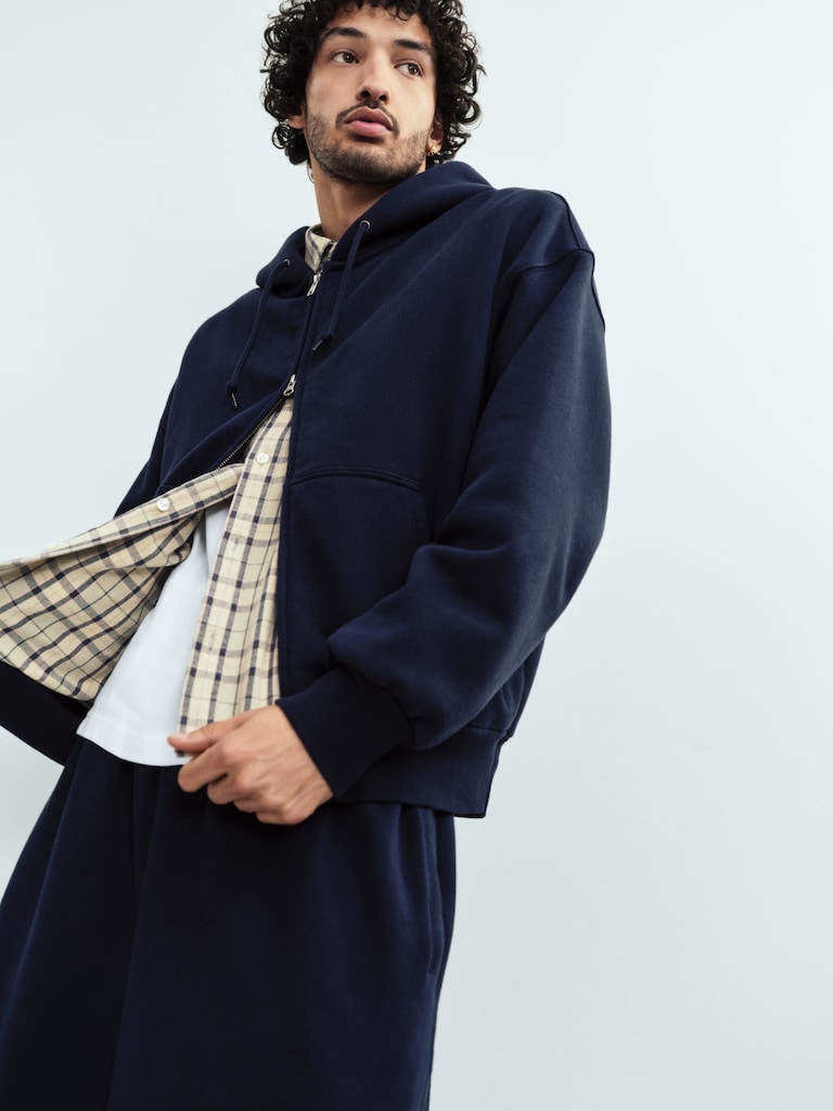 Chemise à ourlet droit en sergé délavé au soleil