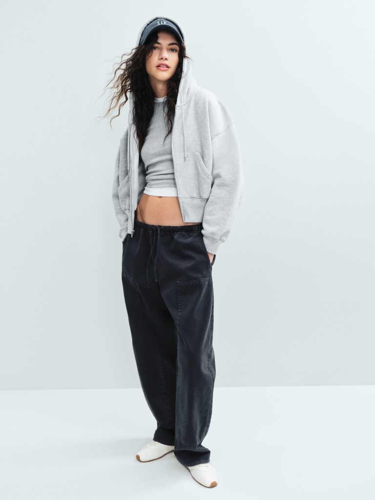 Pantalon coupe baril confort à double panneau aux genoux