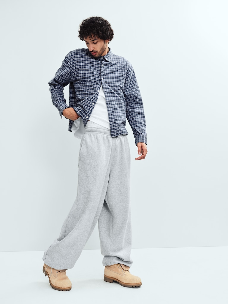 Relaxed Crop Straight-Hem Oxford Shirt