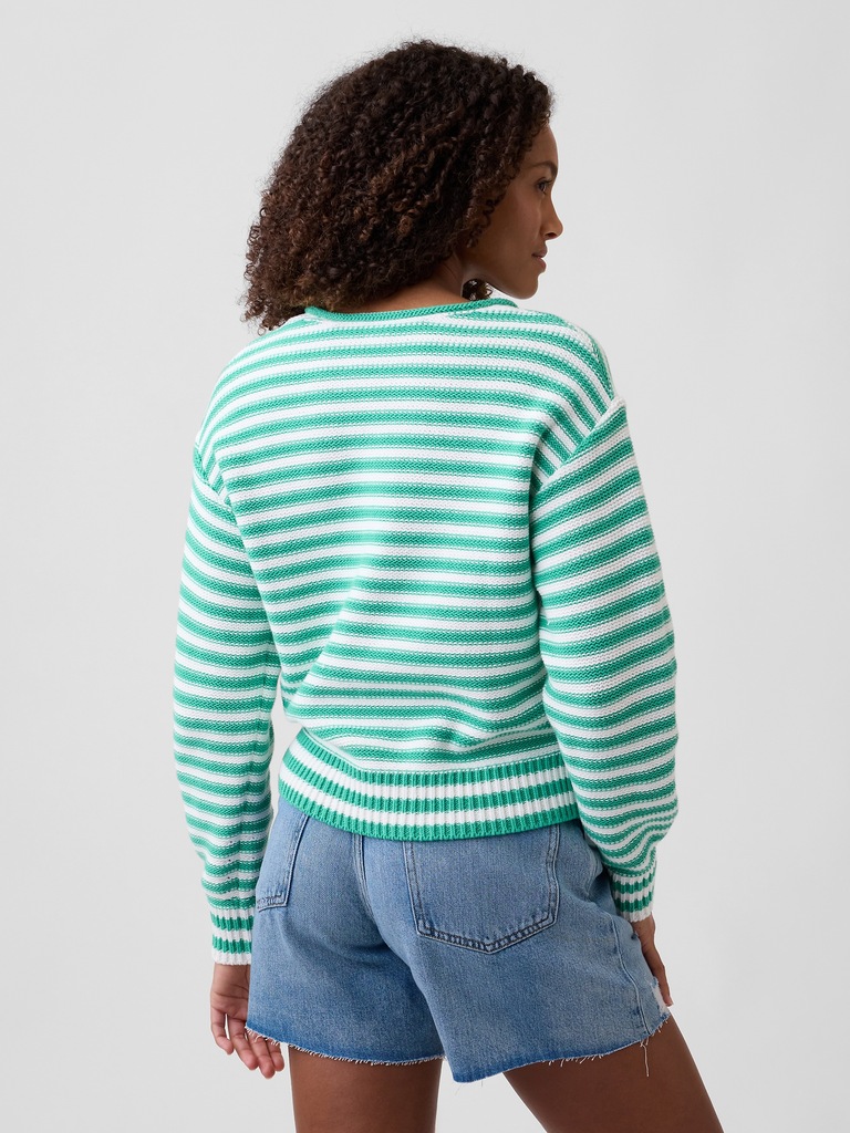 Relaxed Stripe Rollneck Sweater
