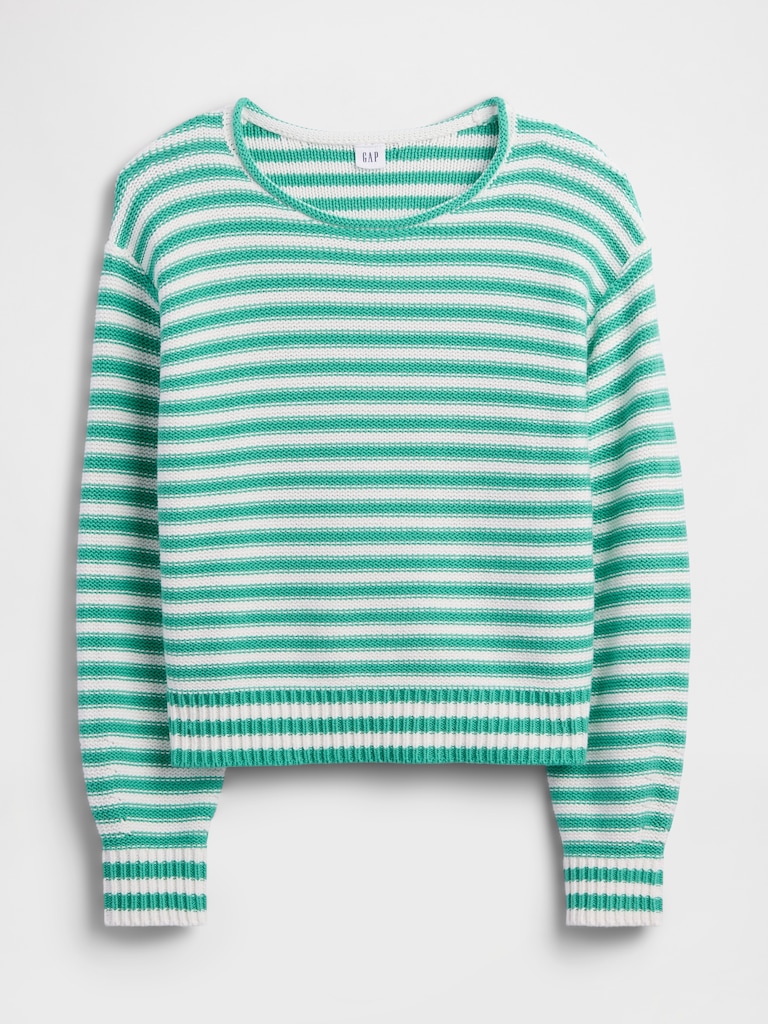 Relaxed Stripe Rollneck Sweater