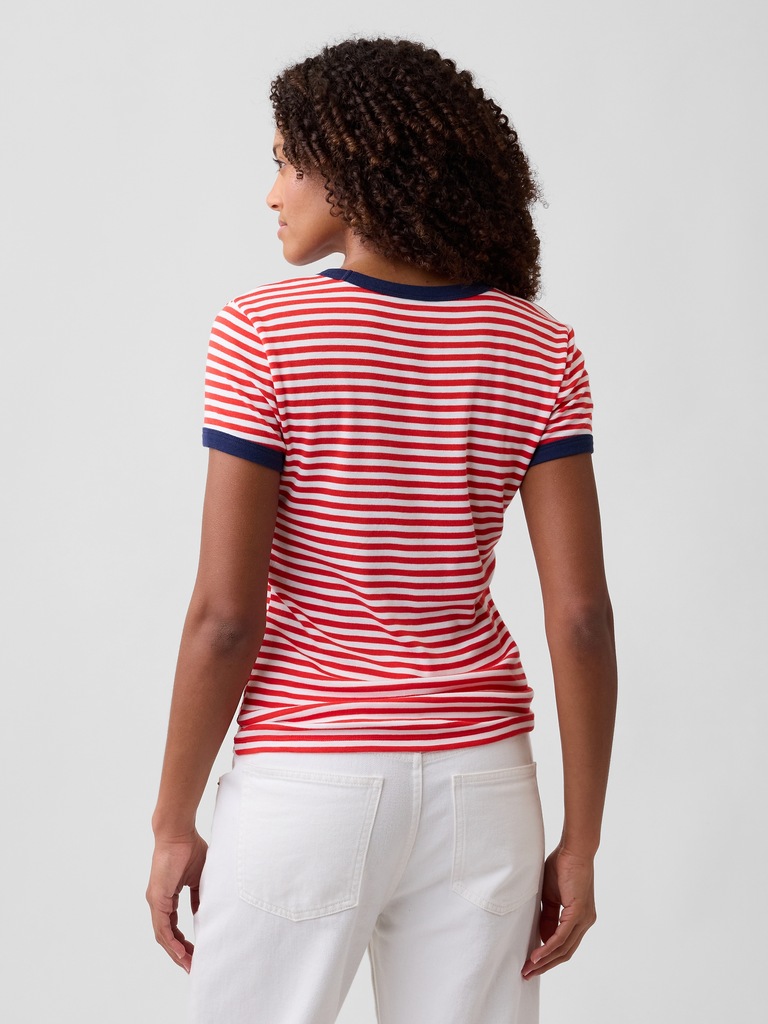 Modern Ribbed Crewneck T-Shirt