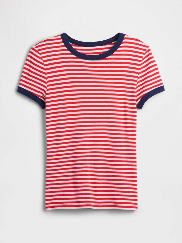 Modern Ribbed Crewneck T-Shirt