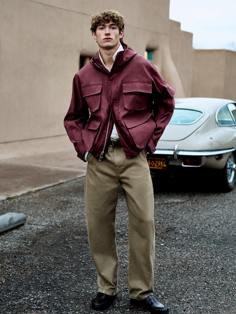 Hemp-Blend Hooded Field Jacket