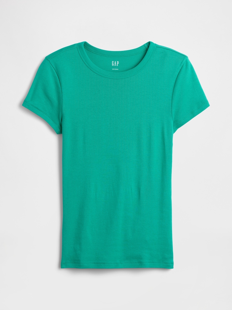 Modern Ribbed Crewneck T-Shirt