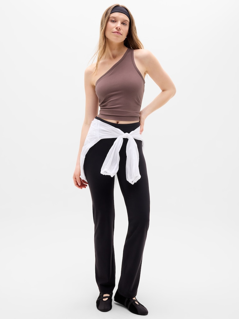 Signature Rib Asym One Shoulder Support Top