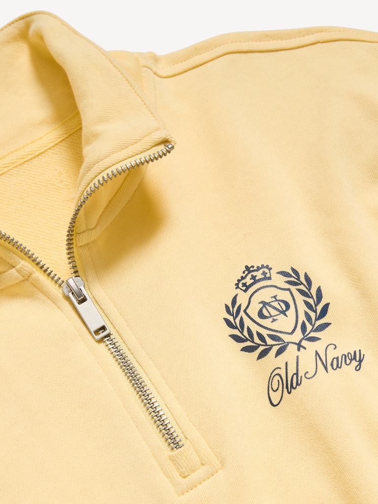 SoComfy Terry Oversized Logo Half-Zip Sweatshirt