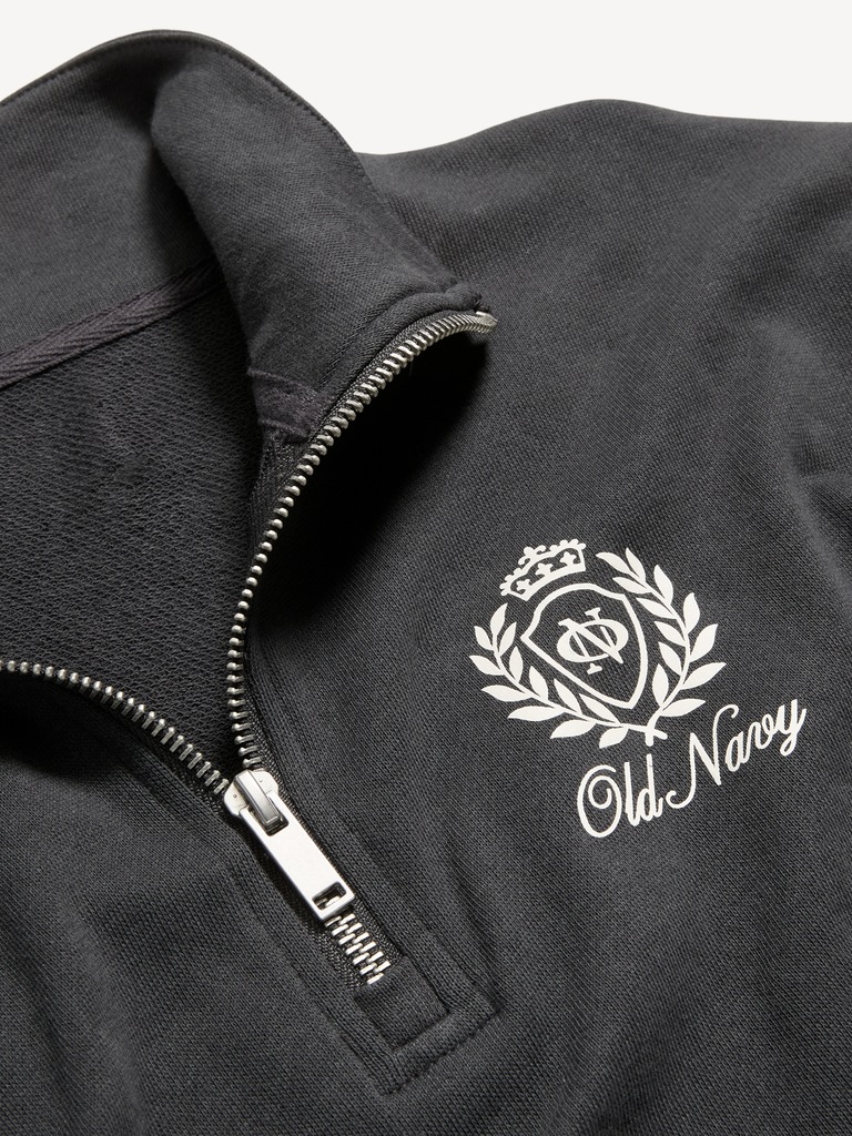 SoComfy Terry Oversized Logo Half-Zip Sweatshirt