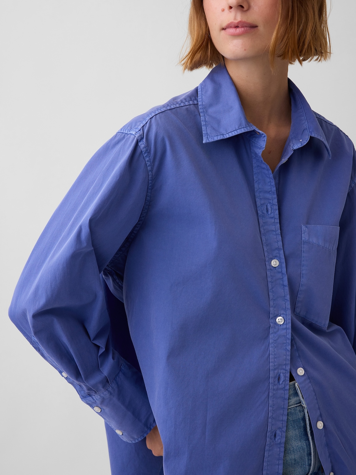 Organic Cotton Poplin Big Shirt