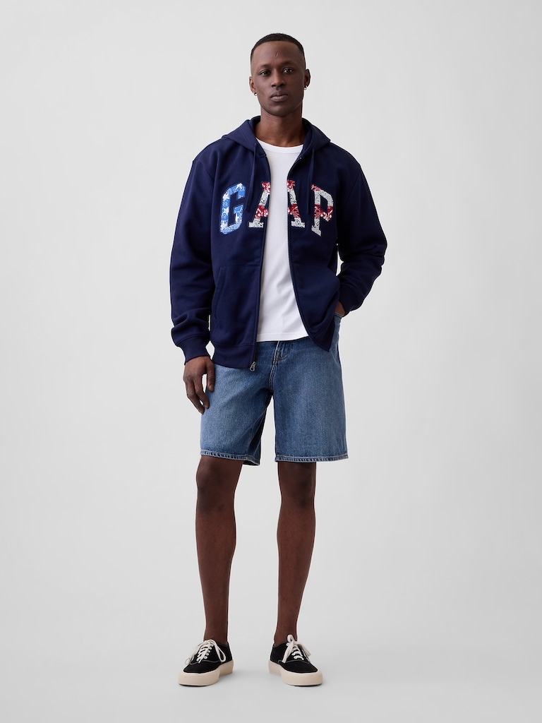 Relaxed Gap Logo Zip Hoodie