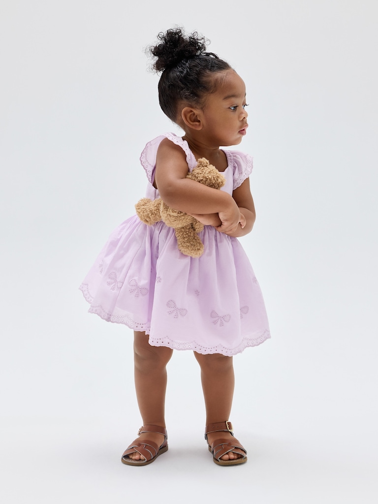 Baby Eyelet Two-Piece Dress Set