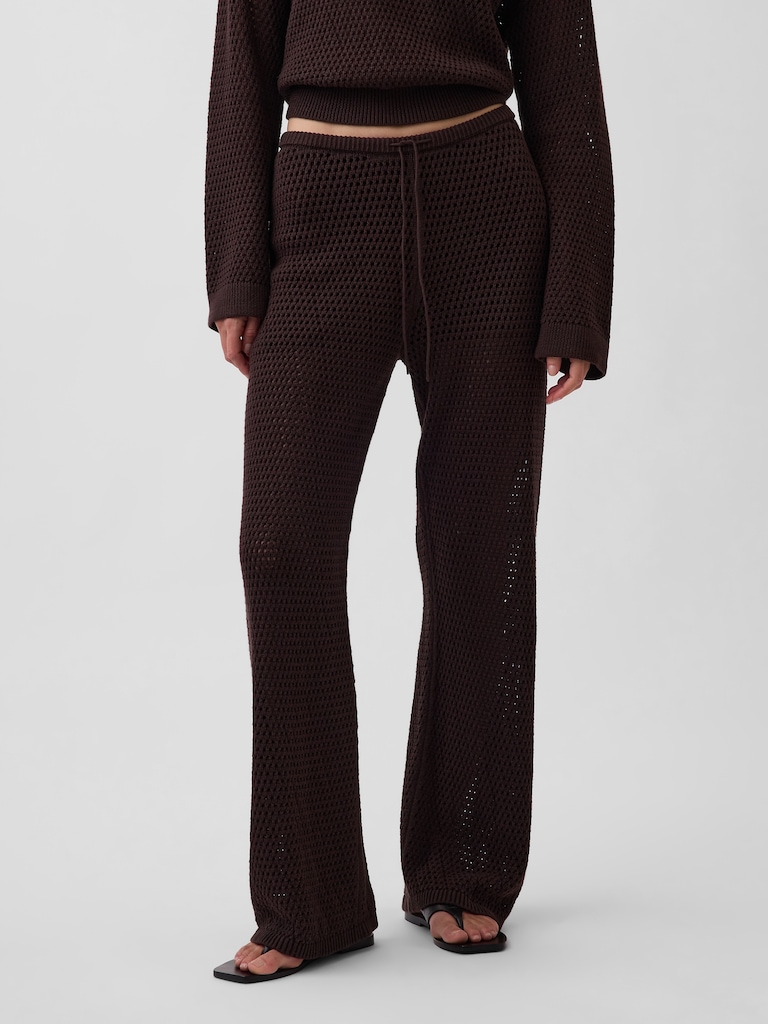100% Cotton Crochet Sweater Pants