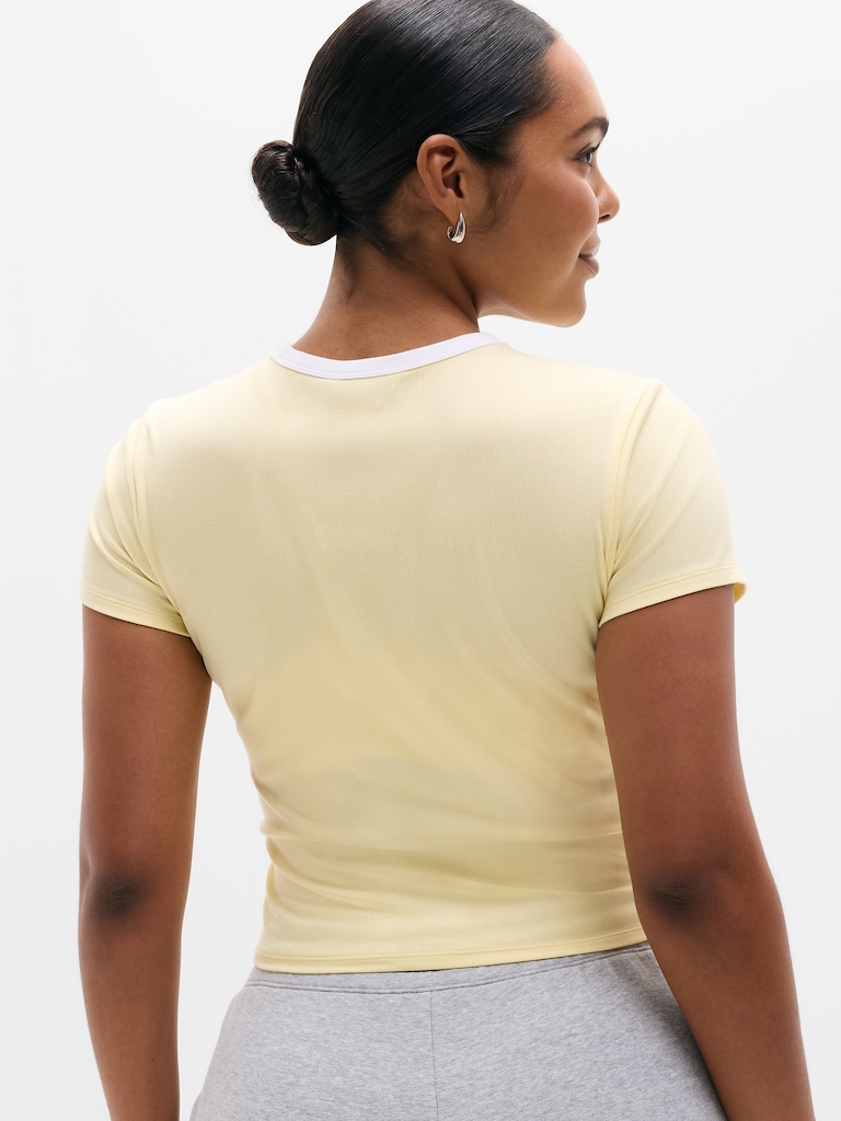 Signature Rib Crop Tee