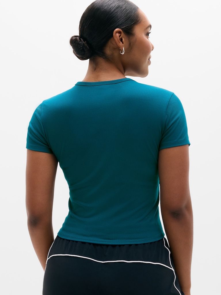 Signature Rib Crop Tee