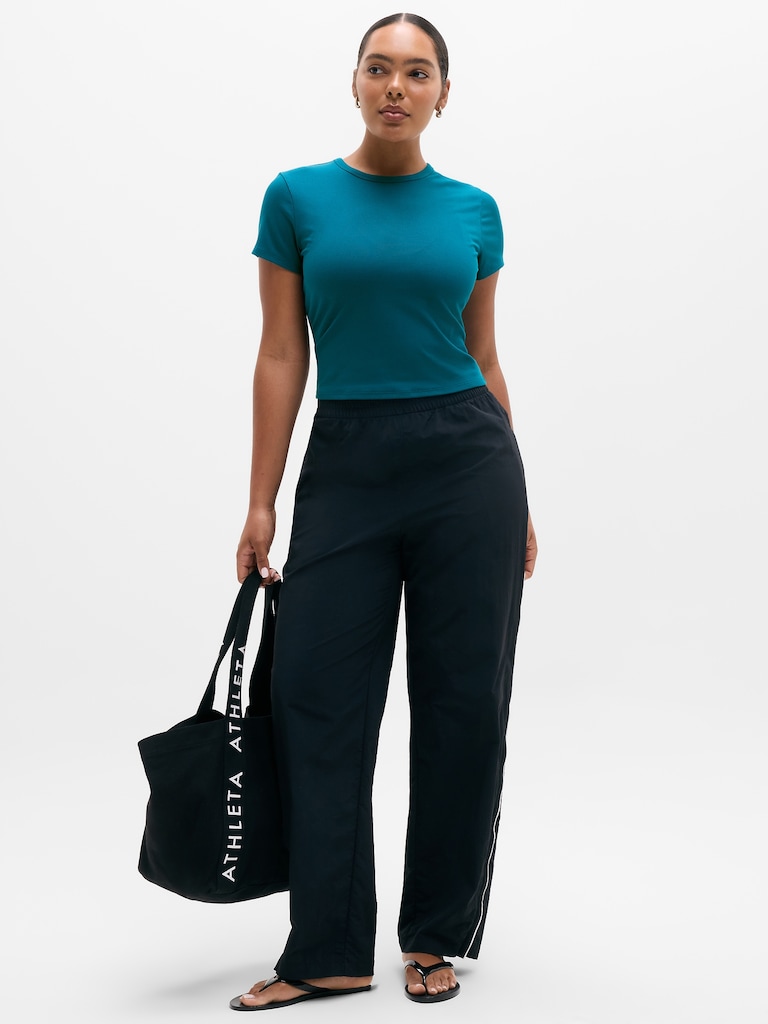 Signature Rib Crop Tee