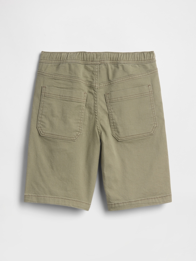 Kids Pull-On Loose Denim Utility Shorts