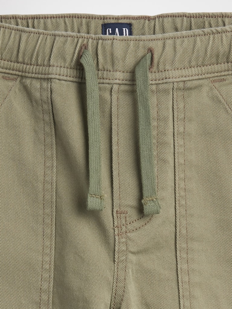 Kids Pull-On Loose Denim Utility Shorts