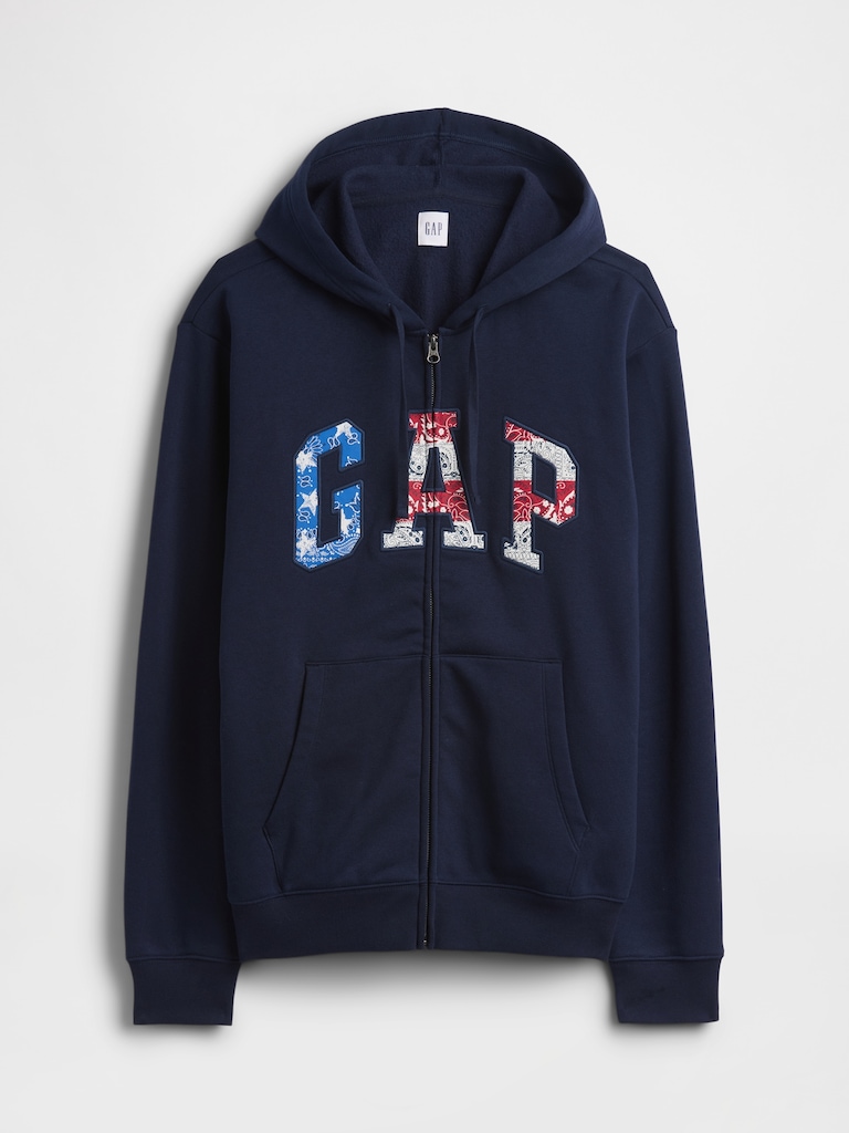 Relaxed Gap Logo Zip Hoodie