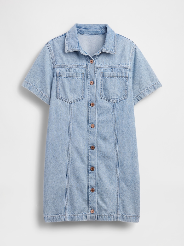 UltraSoft Denim Mini Shirtdress