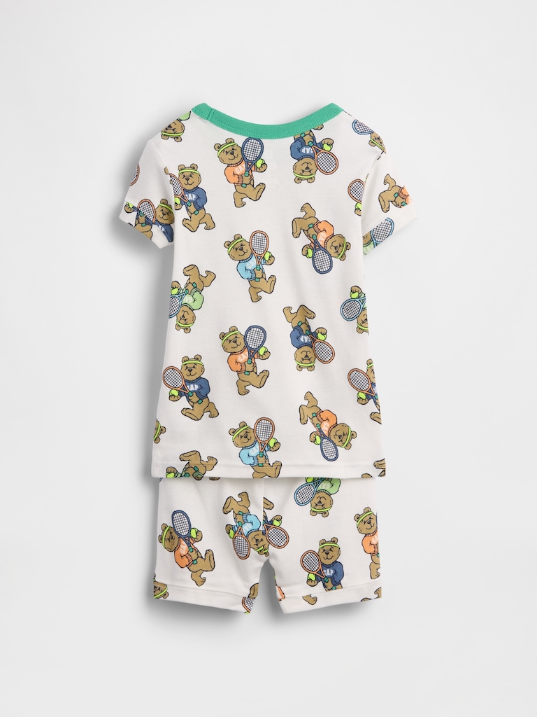 Baby & Toddler Organic Brushed Cotton Brannan Bear Tennis PJ Shorts Set