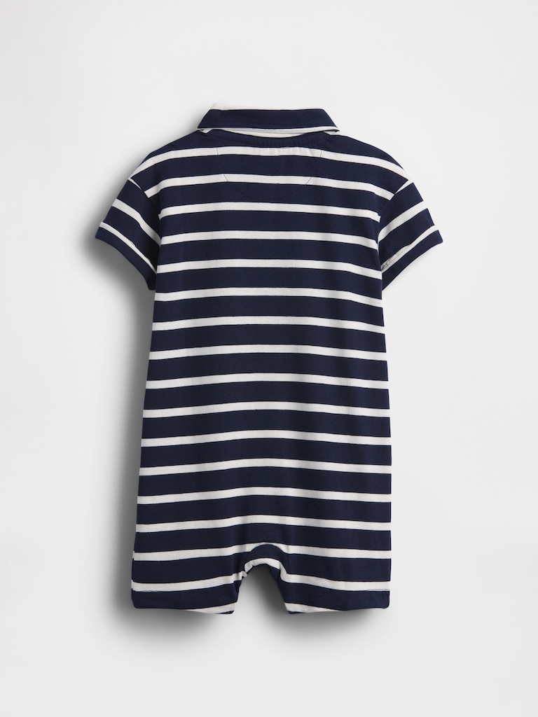 Baby Jersey Polo Shorty One-Piece
