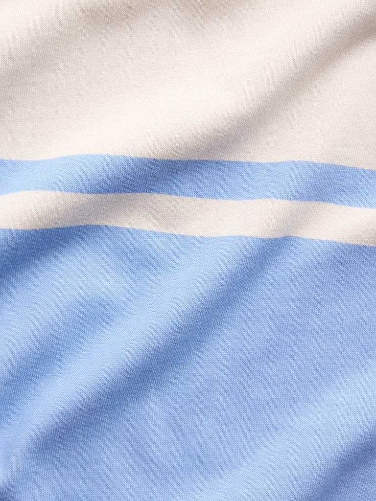 French Terry Oversized Polo Sweatshirt