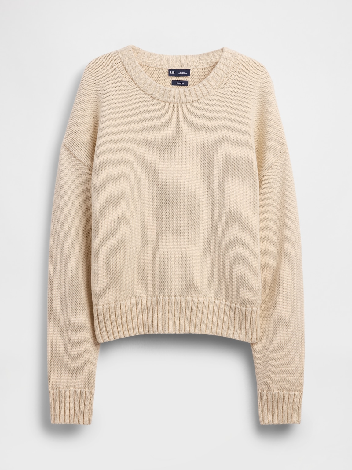100% Cotton Oversized Crop Sweater