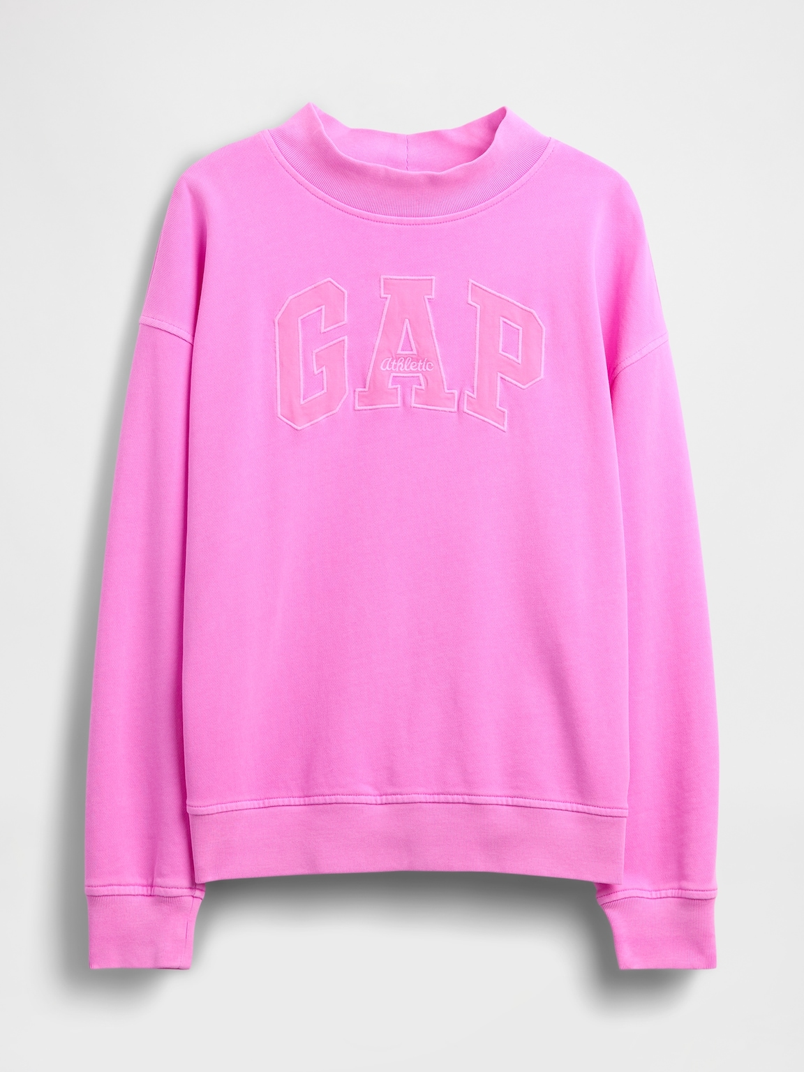 VintageSoft Terry Oversized Mockneck Logo Sweatshirt