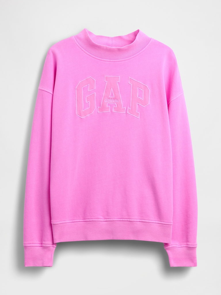 VintageSoft Terry Oversized Mockneck Logo Sweatshirt