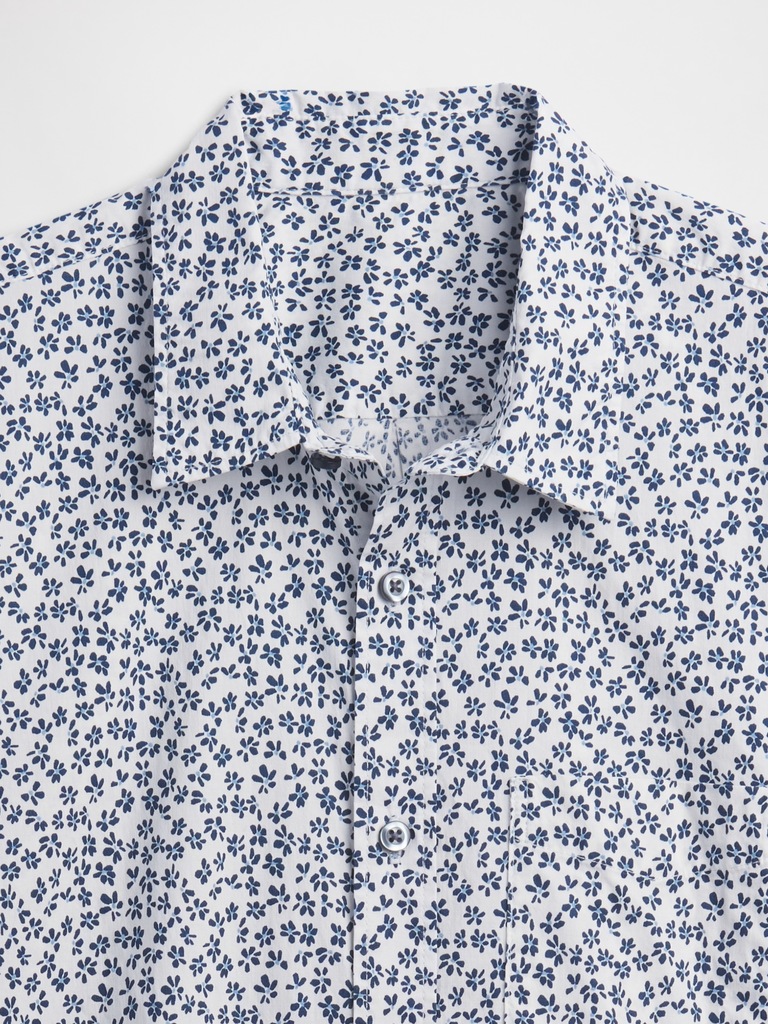 Stretch Poplin Shirt in Standard Fit