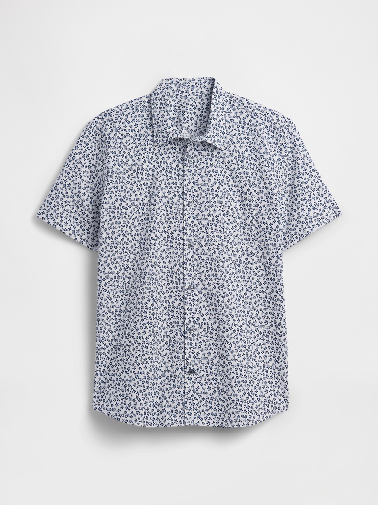 Stretch Poplin Shirt in Standard Fit