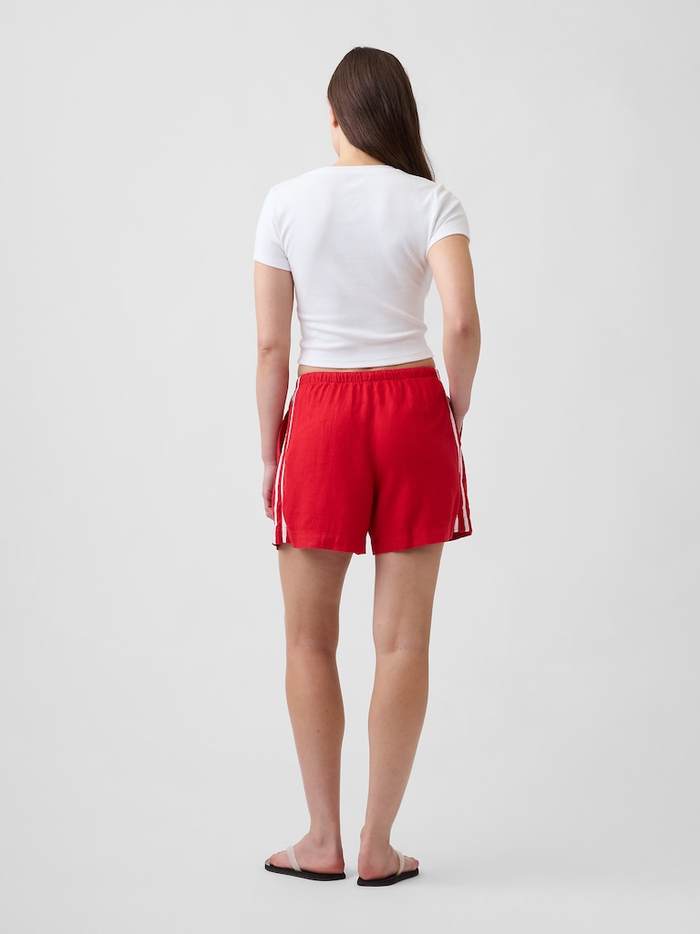 4" Pull-On Linen-Blend Shorts
