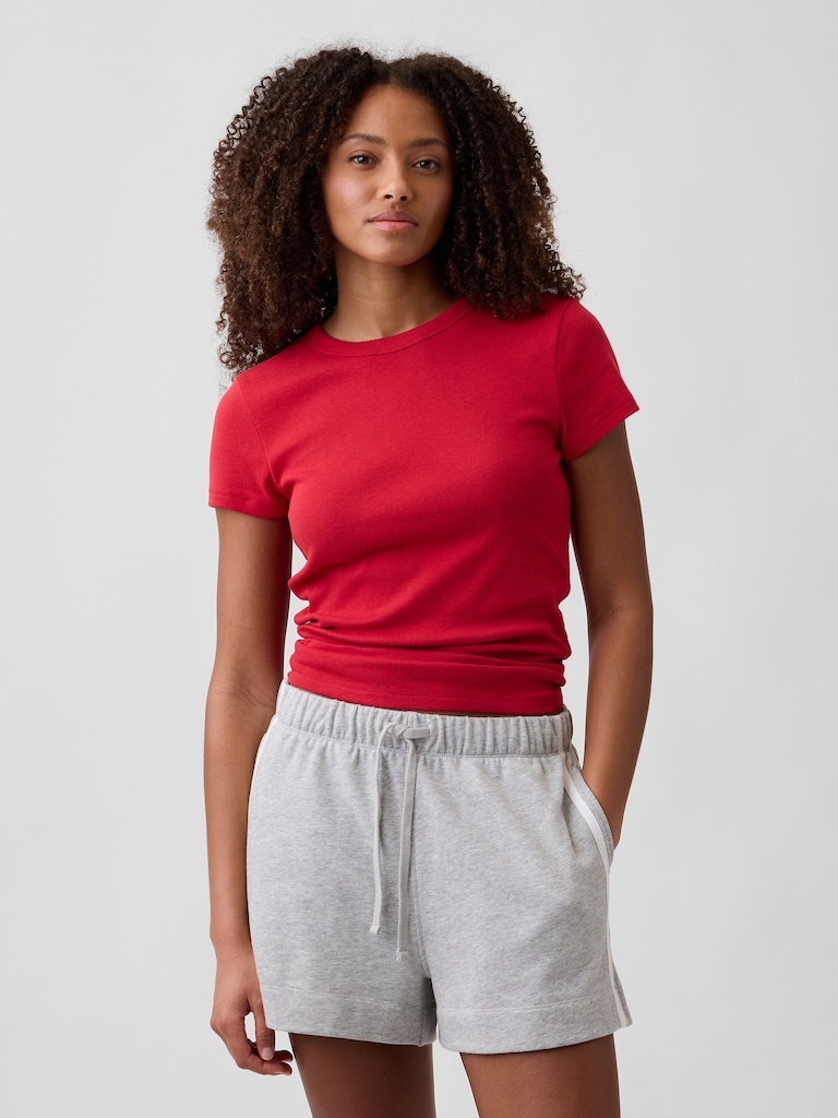 Modern Ribbed Crewneck T-Shirt