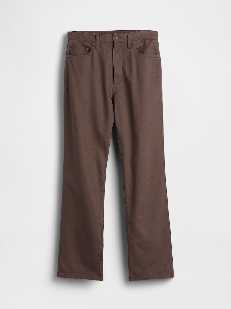 Linen-Cotton Relaxed Straight Pants