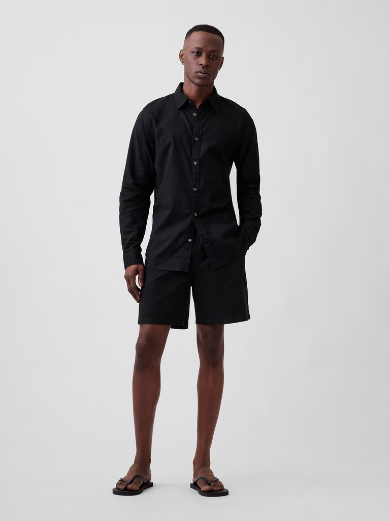 Linen-Blend Shirt in Standard Fit