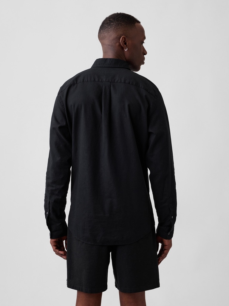 Linen-Blend Shirt in Standard Fit