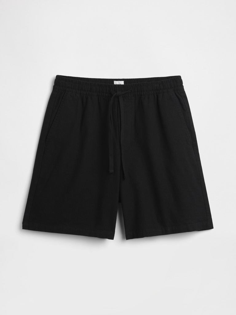 7" Linen-Blend Easy Shorts