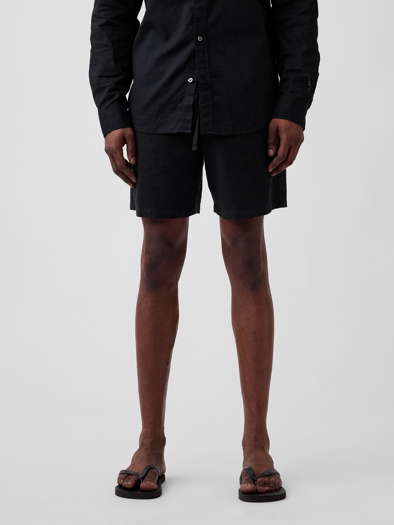 7" Linen-Blend Easy Shorts